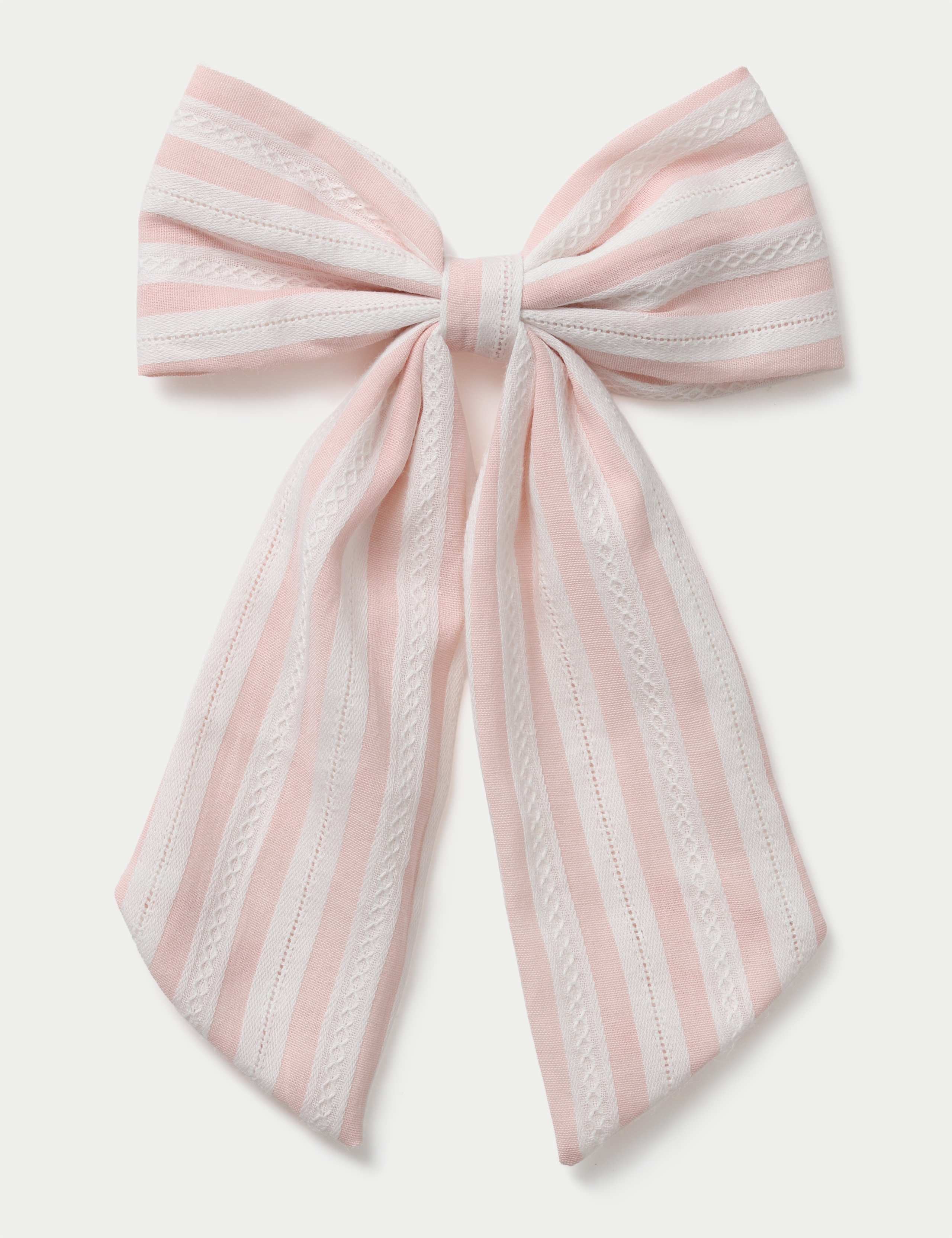 Pink Striped Bow hair accessory, UK version