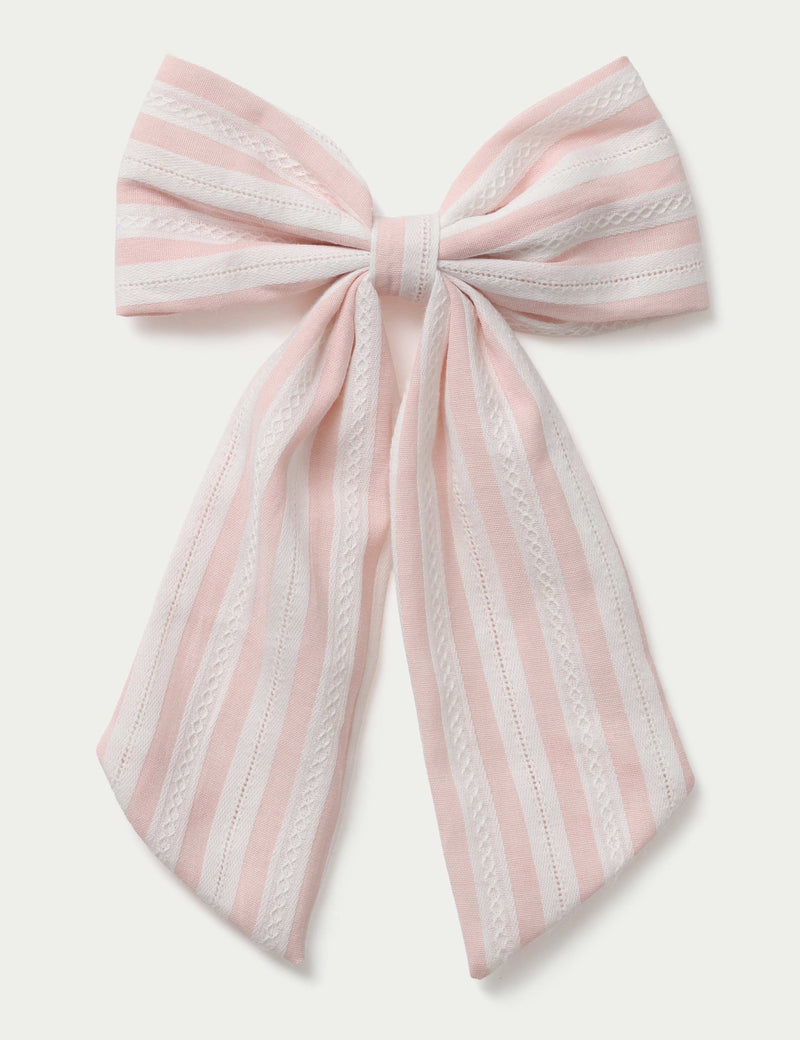 Pink Striped Bow hair accessory, UK version