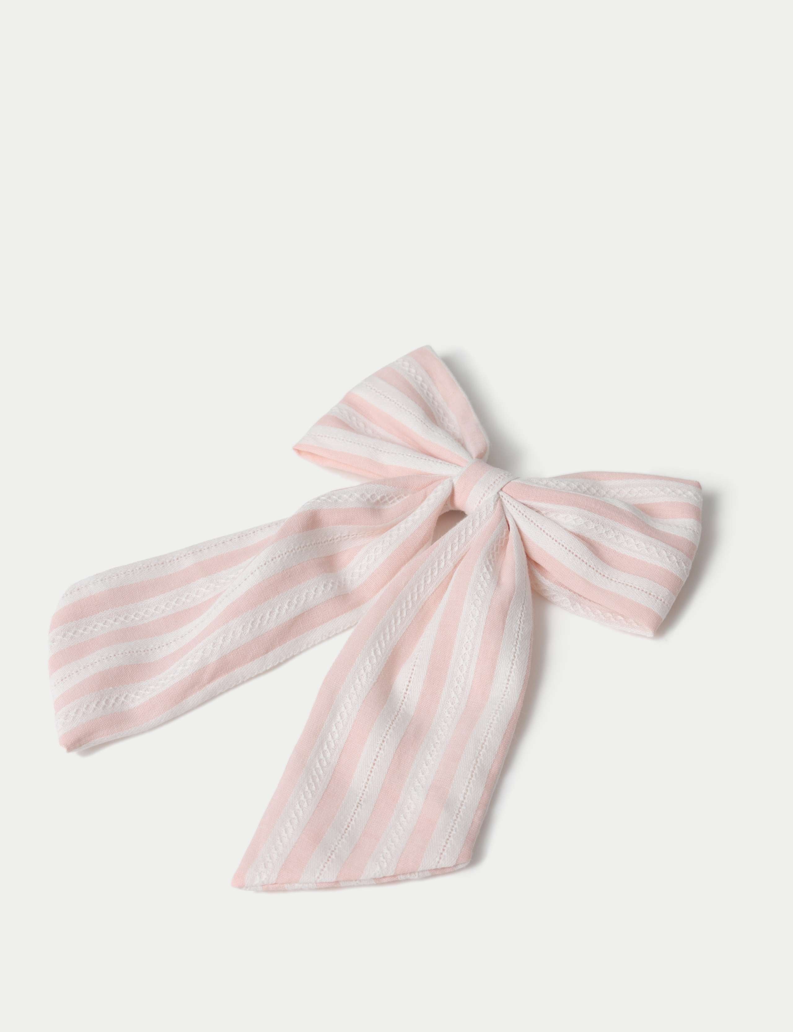 Pink Striped Bow hair accessory, UK version