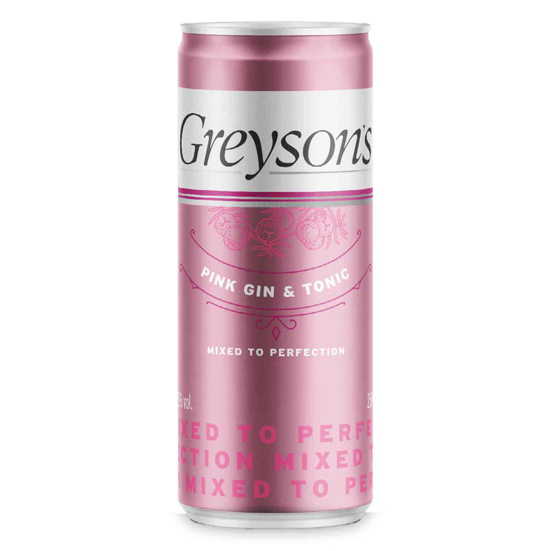 Pink Gin and Tonic premixed drink - British product