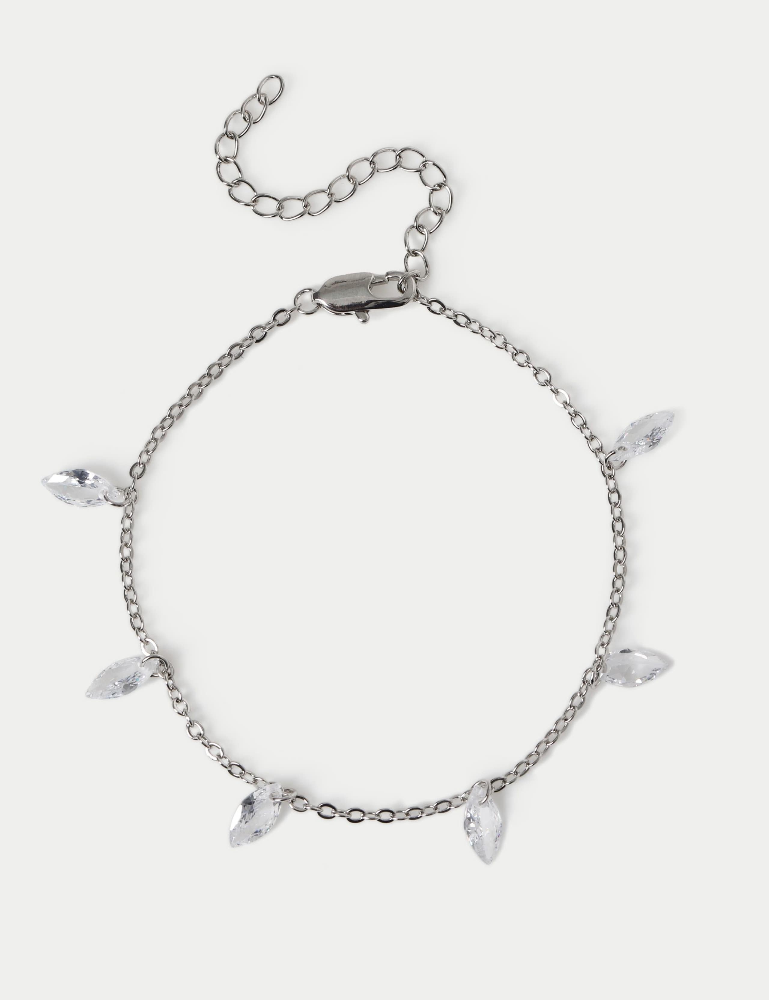M&S platinum plated droplet bracelet - British product