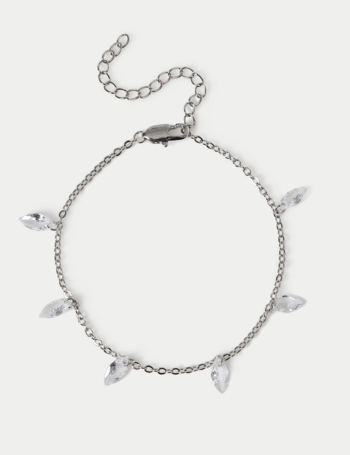 M&S platinum plated droplet bracelet - British product