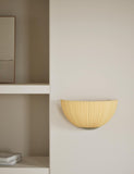 Pleated fabric flush wall light, imported from the UK