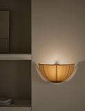 Pleated fabric flush wall light, imported from the UK