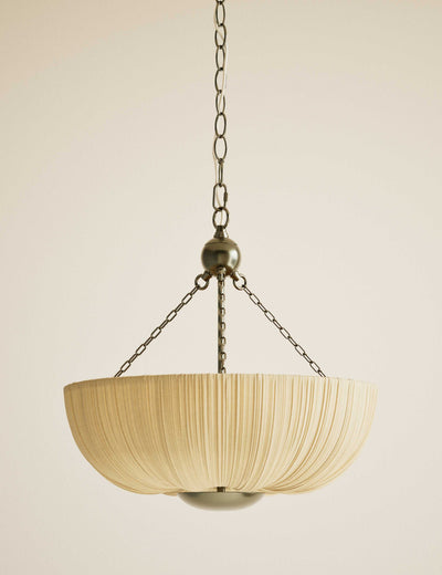 M&S Pleated Fabric Uplighter Pendant Light- Buy online at McGrocer