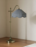 Pleated table lamp with gold-tone frame - British product