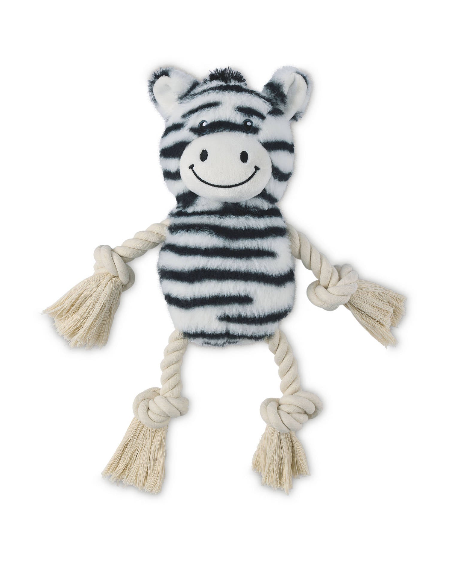 Plush Knotted Rope Pet Toy with Squeaker