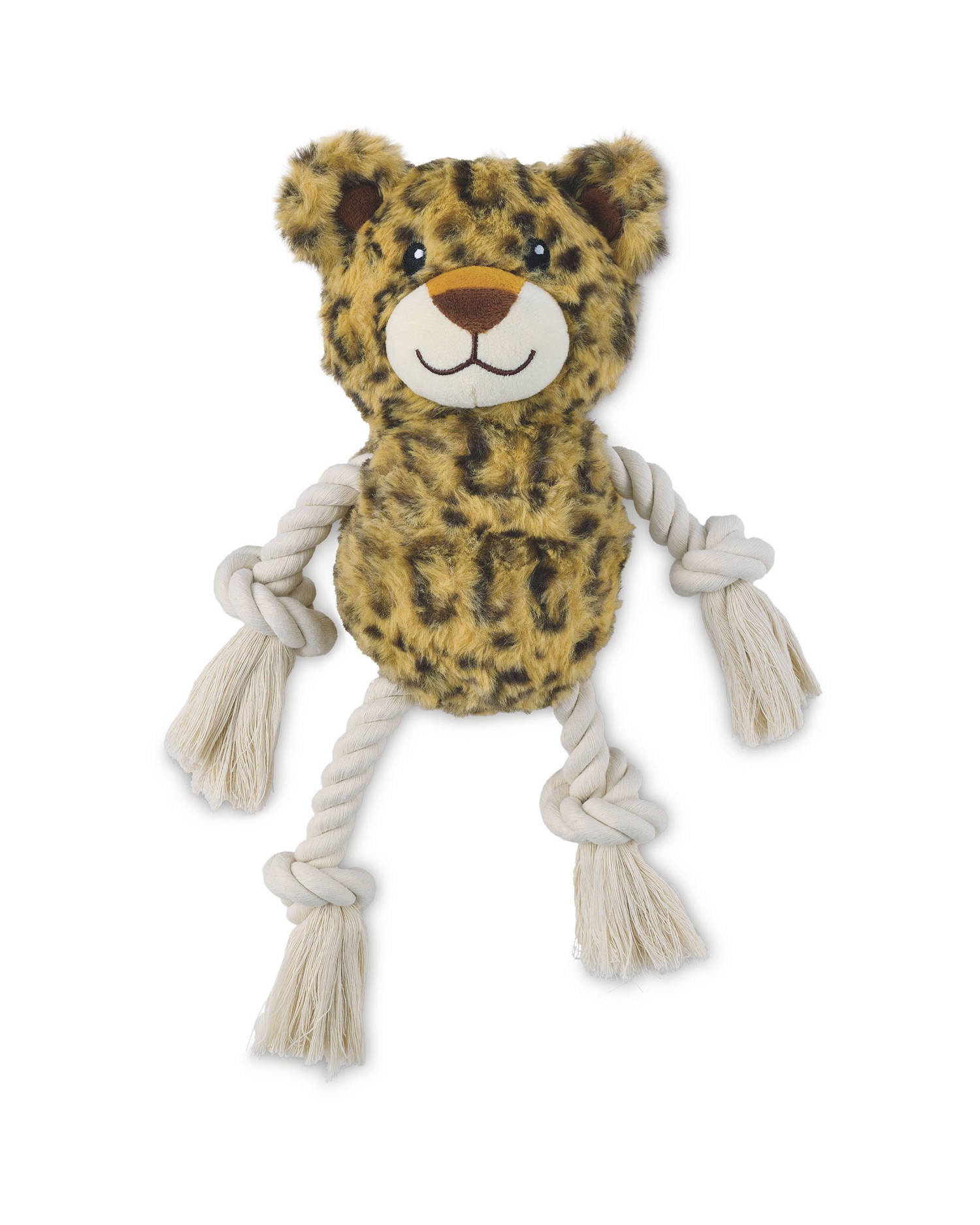 Plush Knotted Rope Pet Toy with Squeaker