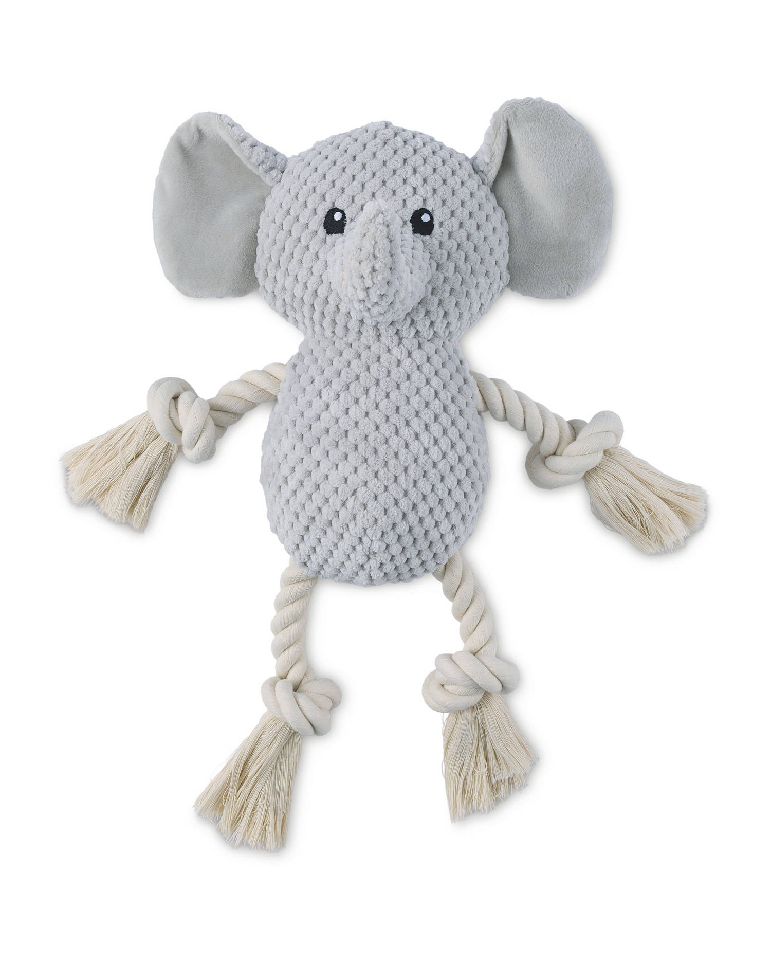 Plush Knotted Rope Pet Toy with Squeaker