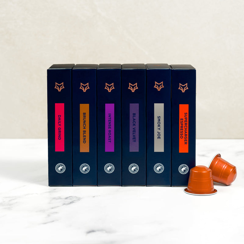 Strong coffee pods bundle variety pack Nespresso compatible 60 pods (British brand)