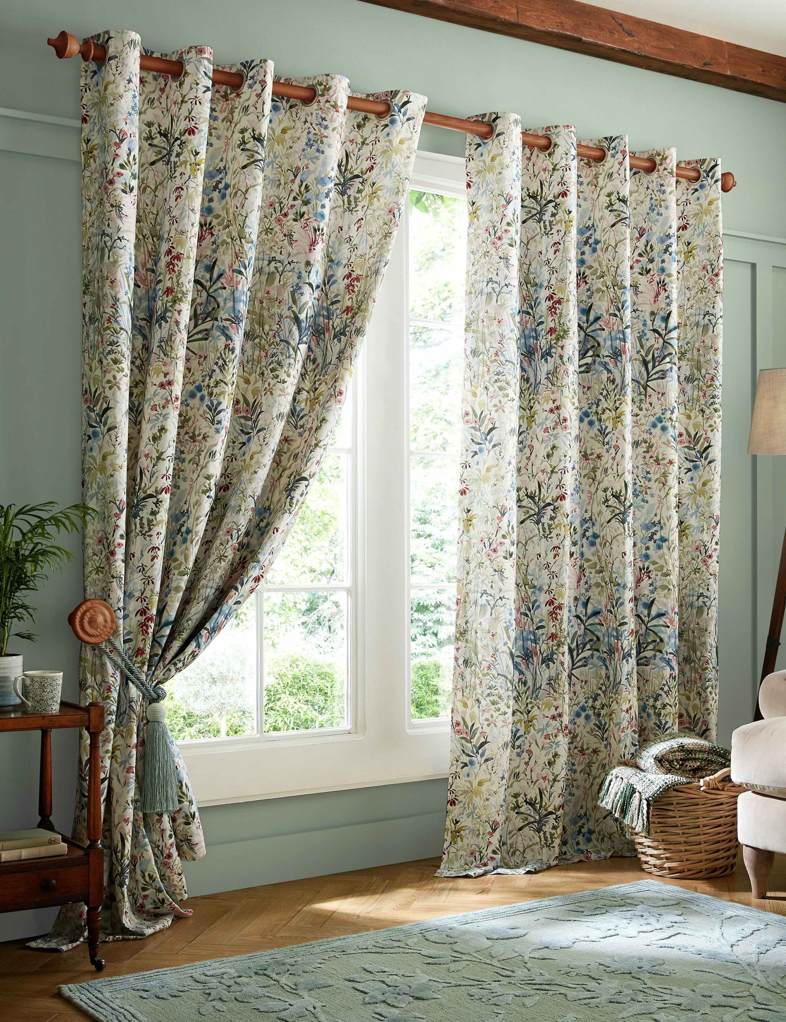 Laura Ashley Pointon Eyelet Curtains, imported from the UK