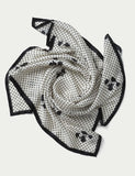 Polka floral scarf 100% polyester - British product
