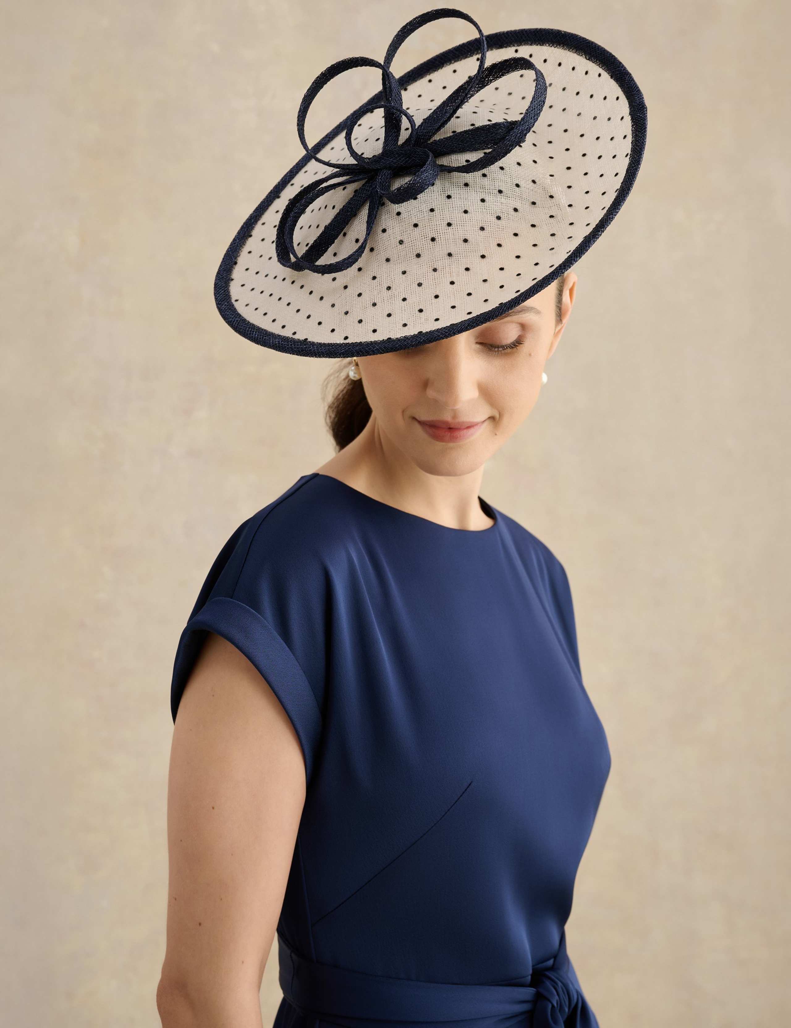 Hobbs polka dot fascinator, imported from the UK
