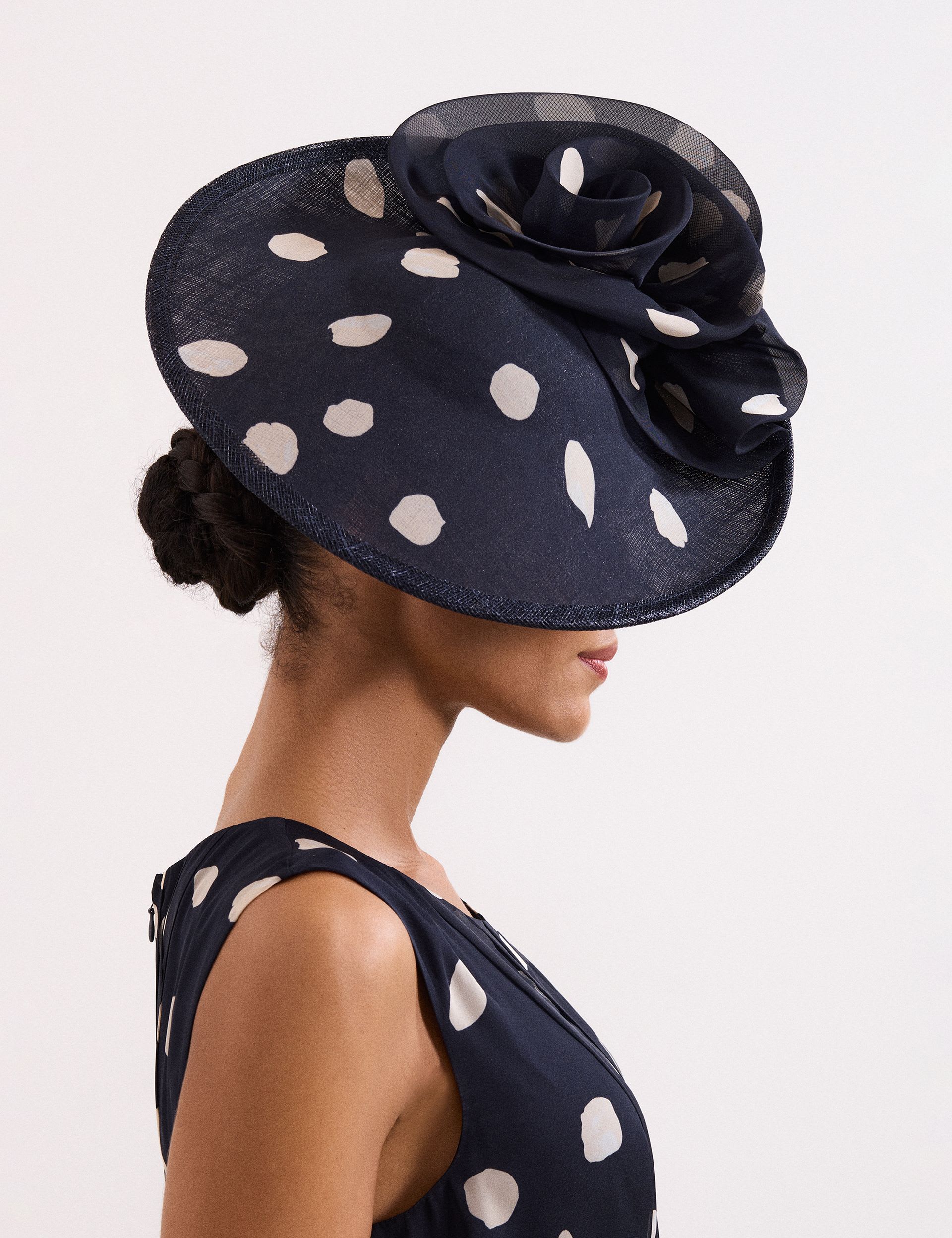 Phase Eight polka dot fascinator, imported from the UK