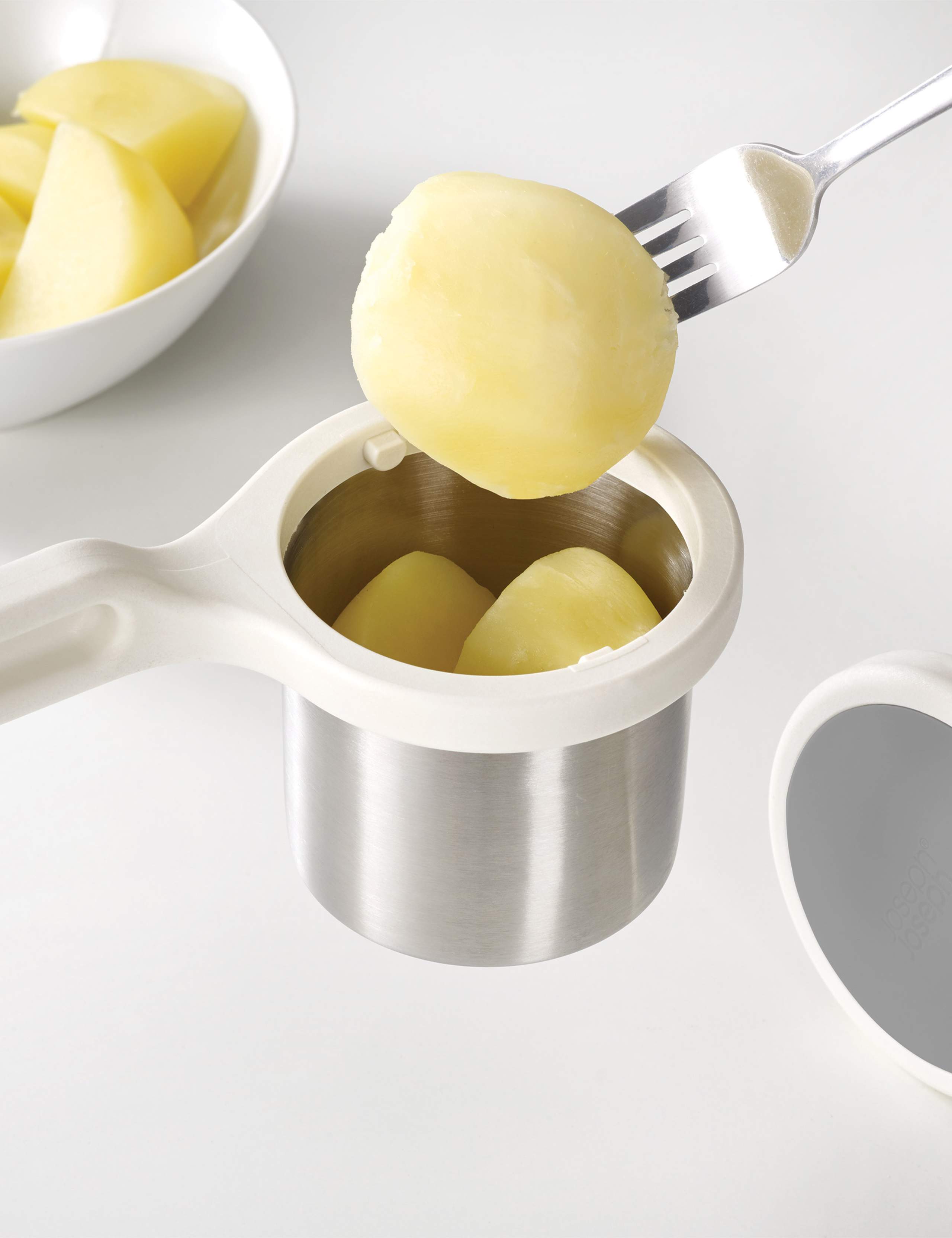 Joseph Joseph stainless steel potato ricer, UK version