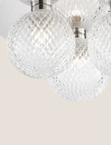 Laura Ashley Prague faceted glass flush ceiling light, imported from the UK