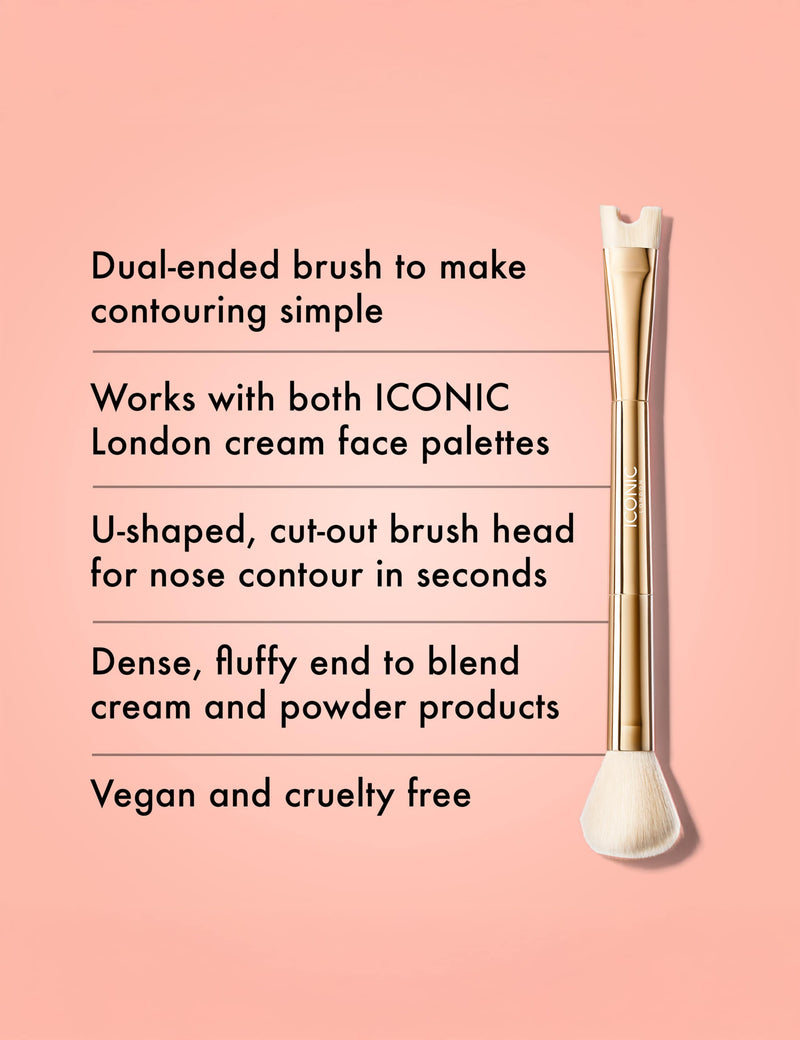 ICONIC London Precision Duo Contour Brush, imported from the UK