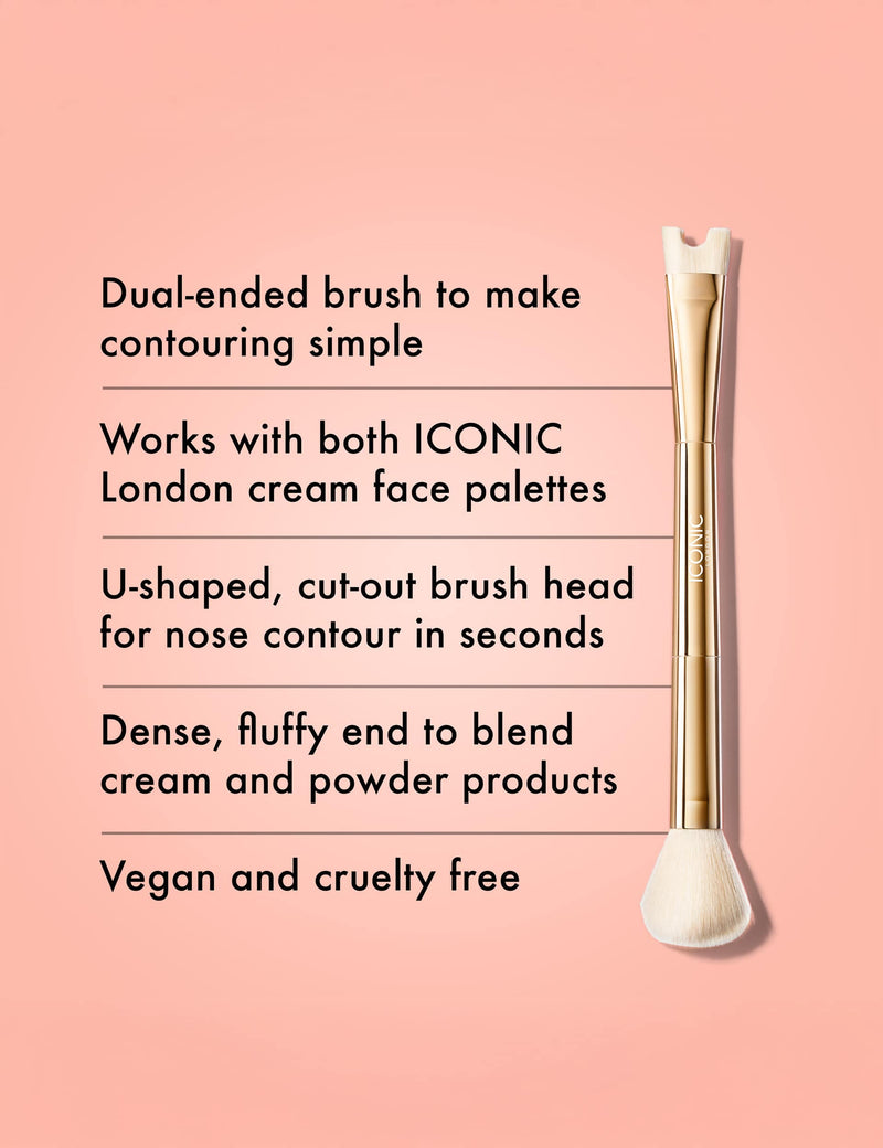 ICONIC London Precision Duo Contour Brush, imported from the UK