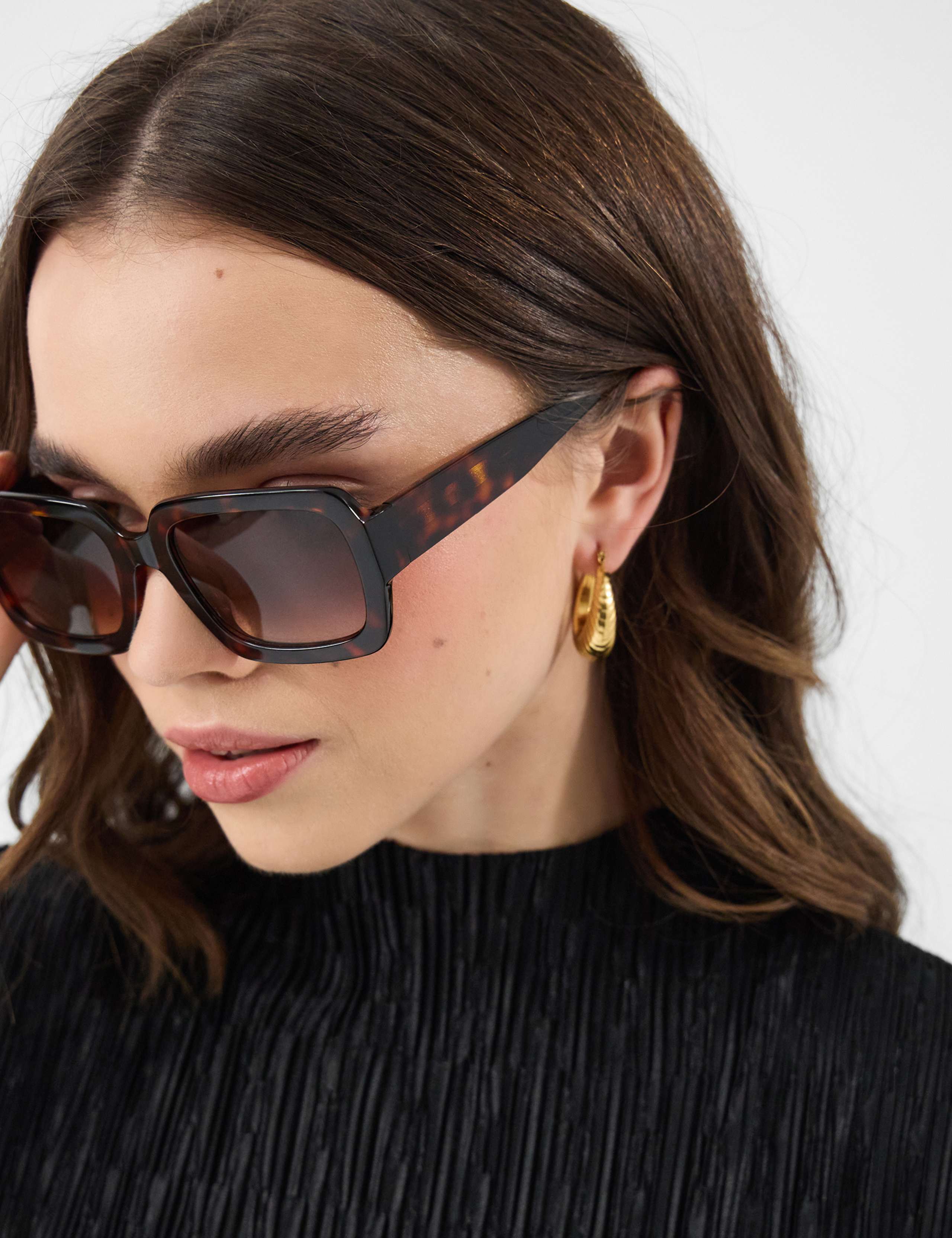 Accessorize square sunglasses two-tone tortoiseshell, UK version