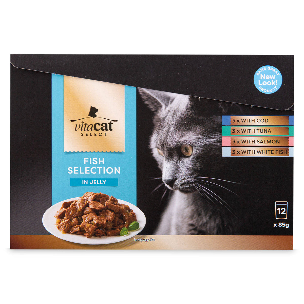Premium cat food pouches 12 pack, UK version
