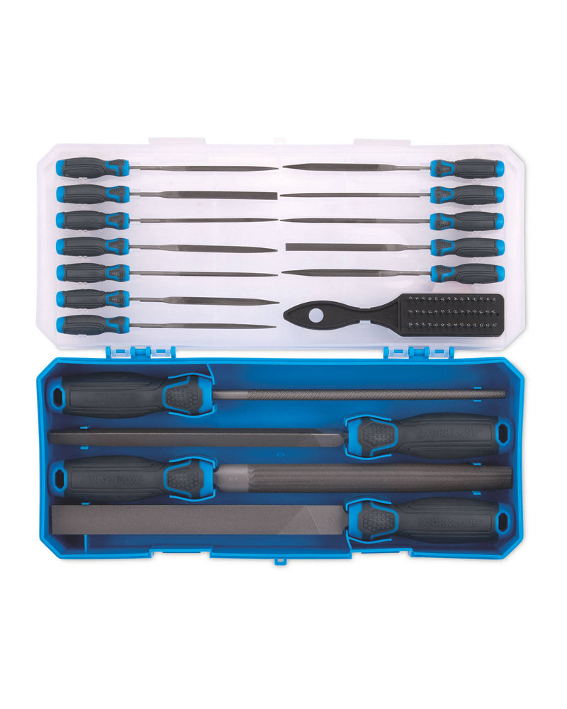 File set with ergonomic handles in storage box, imported from the UK