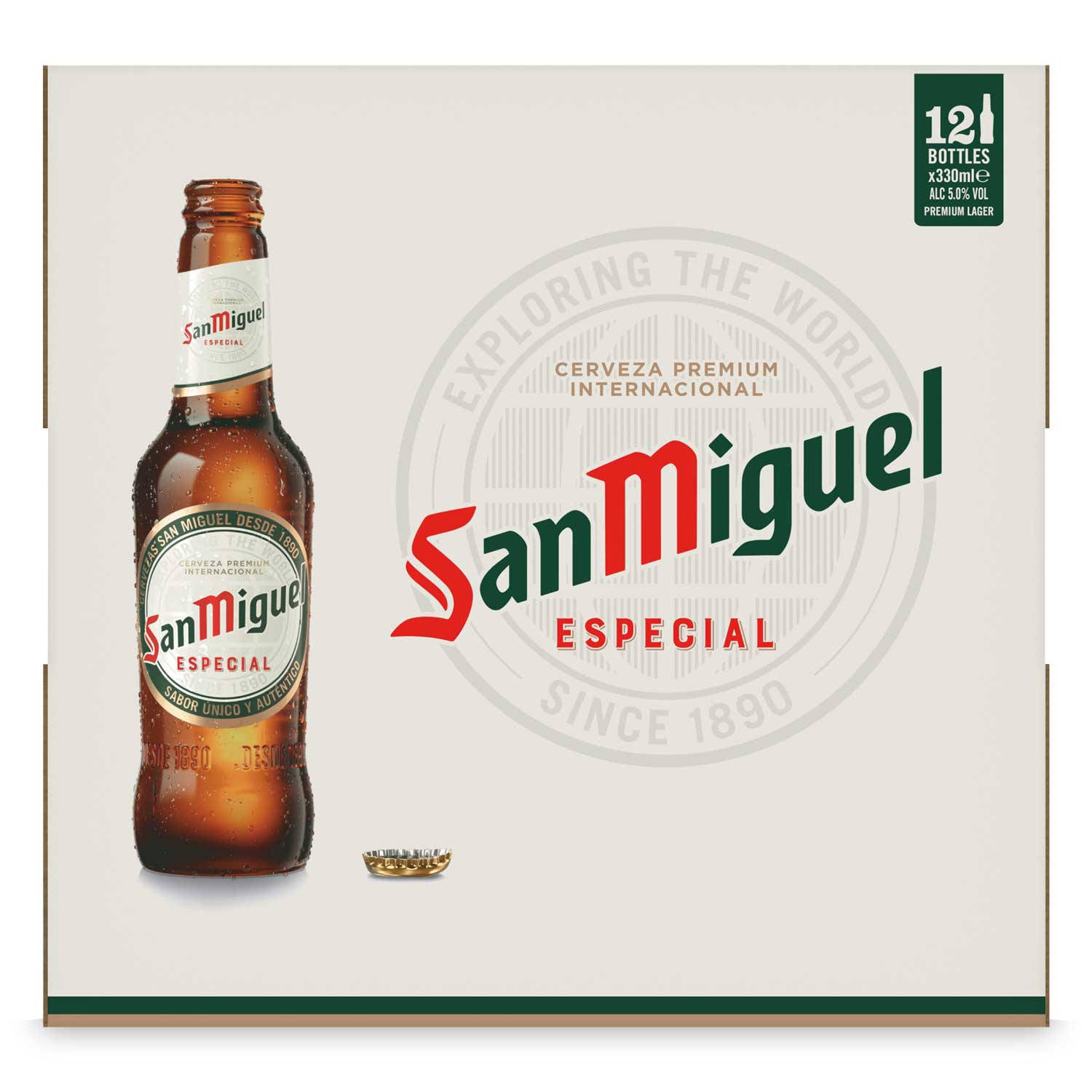 Premium lager 12 pack, imported from the UK