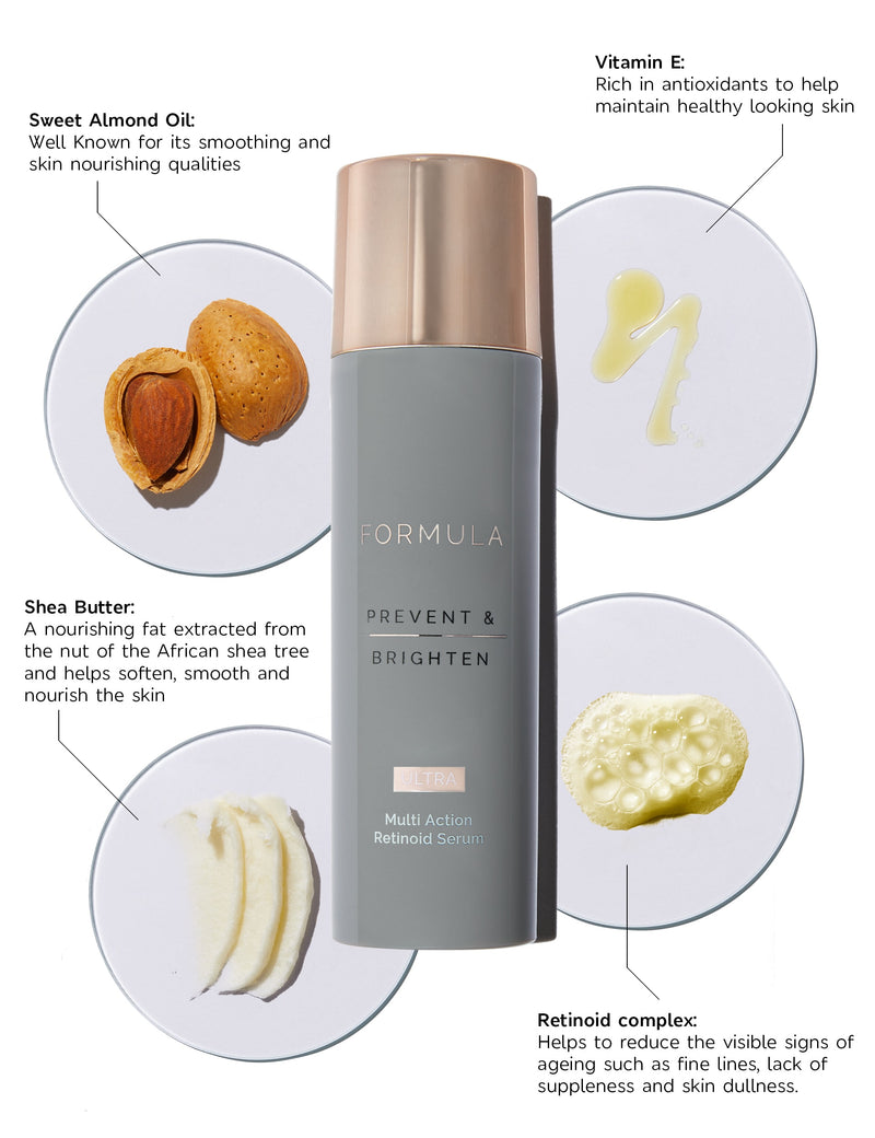 Formula Prevent & Brighten Retinoid Serum 30ml, imported from the UK