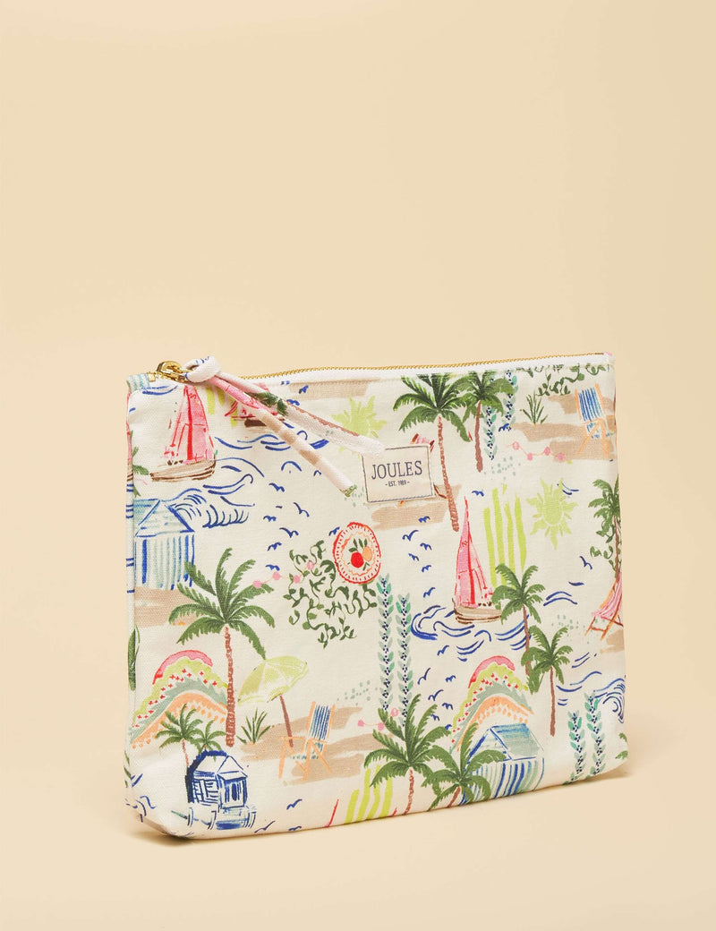 Joules printed coin purse with palm print - British product