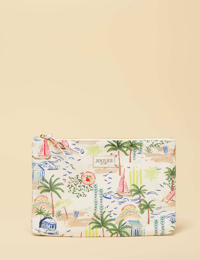 Joules printed coin purse with palm print - British product