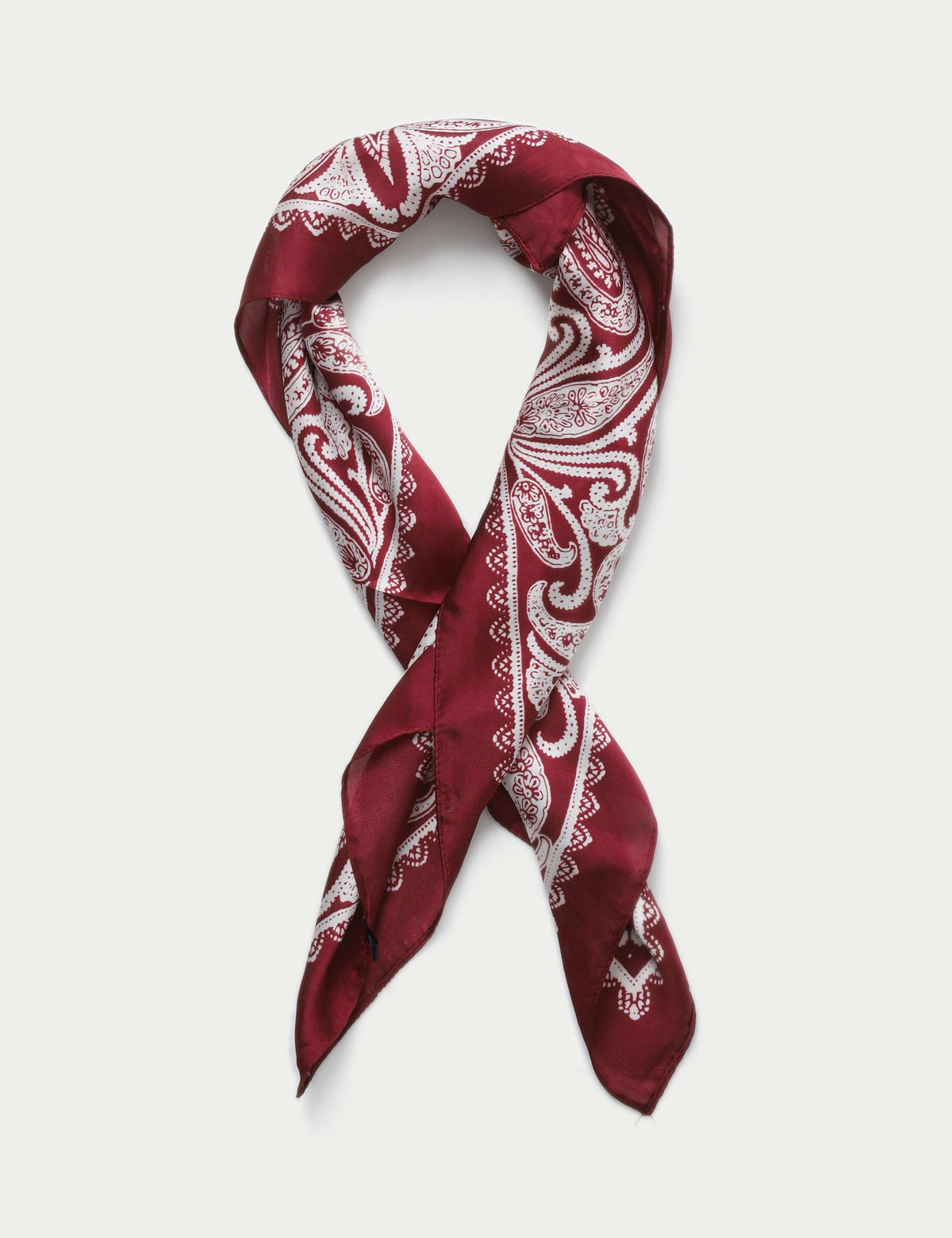 M&S printed paisley burgundy scarf, imported from the UK