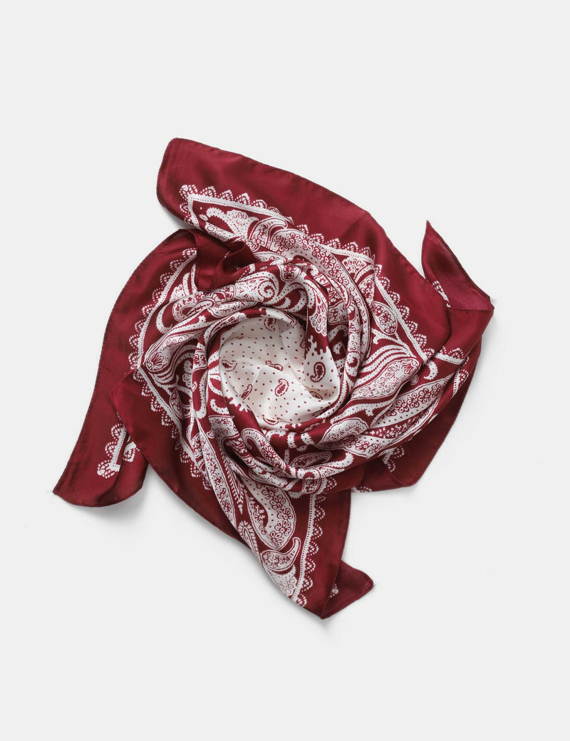 M&S printed paisley burgundy scarf, imported from the UK