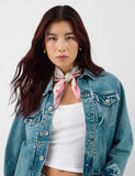 Accessorize printed square scarf with cowboy motifs, imported from the UK