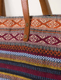 FatFace printed tote bag with leather handles, UK version