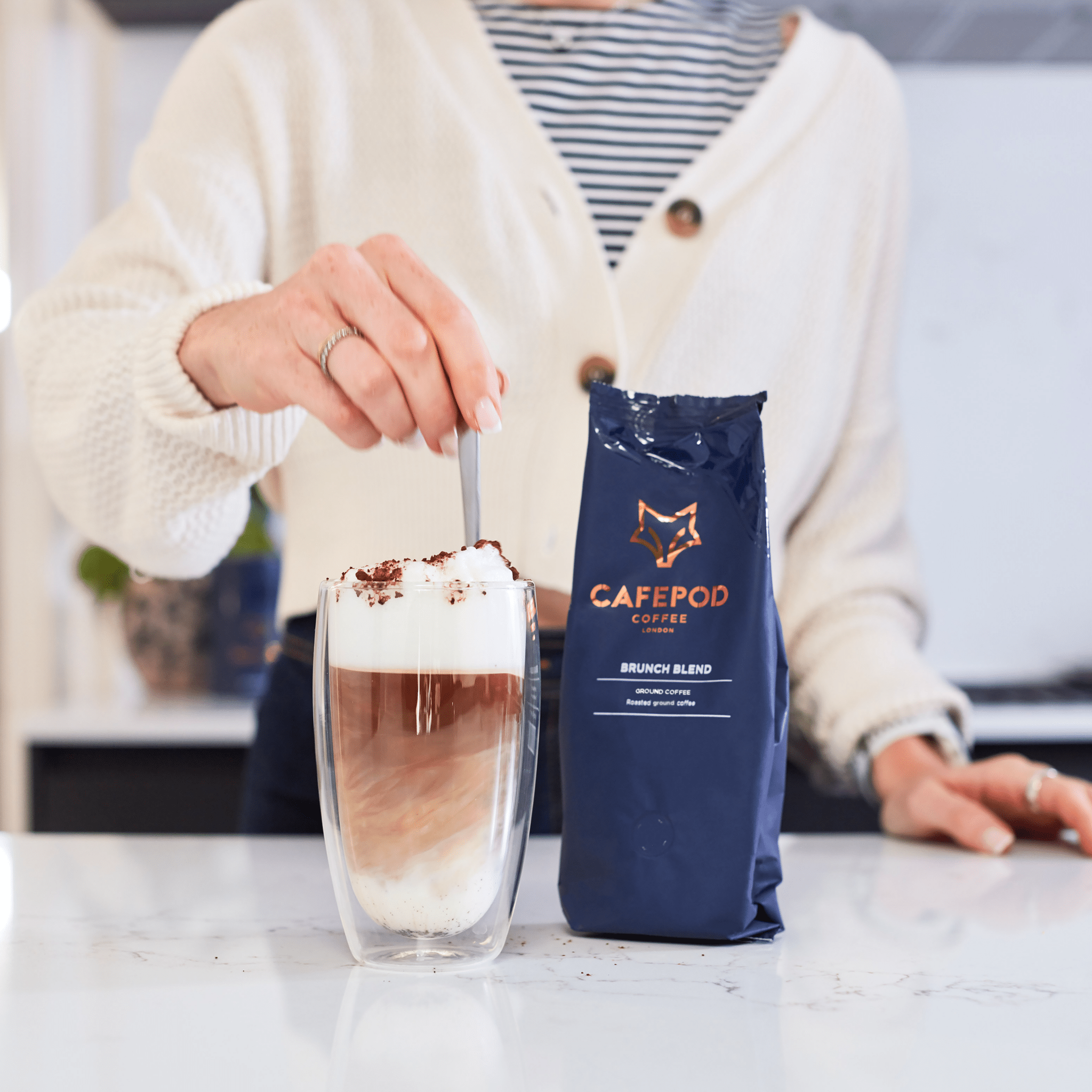 Brunch Blend Ground Coffee 200g bag - British product