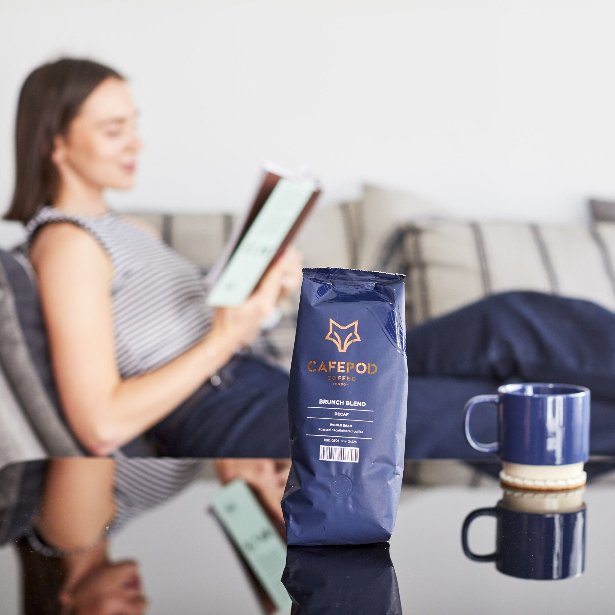 Decaf Brunch Blend Ground Coffee 200g - British product