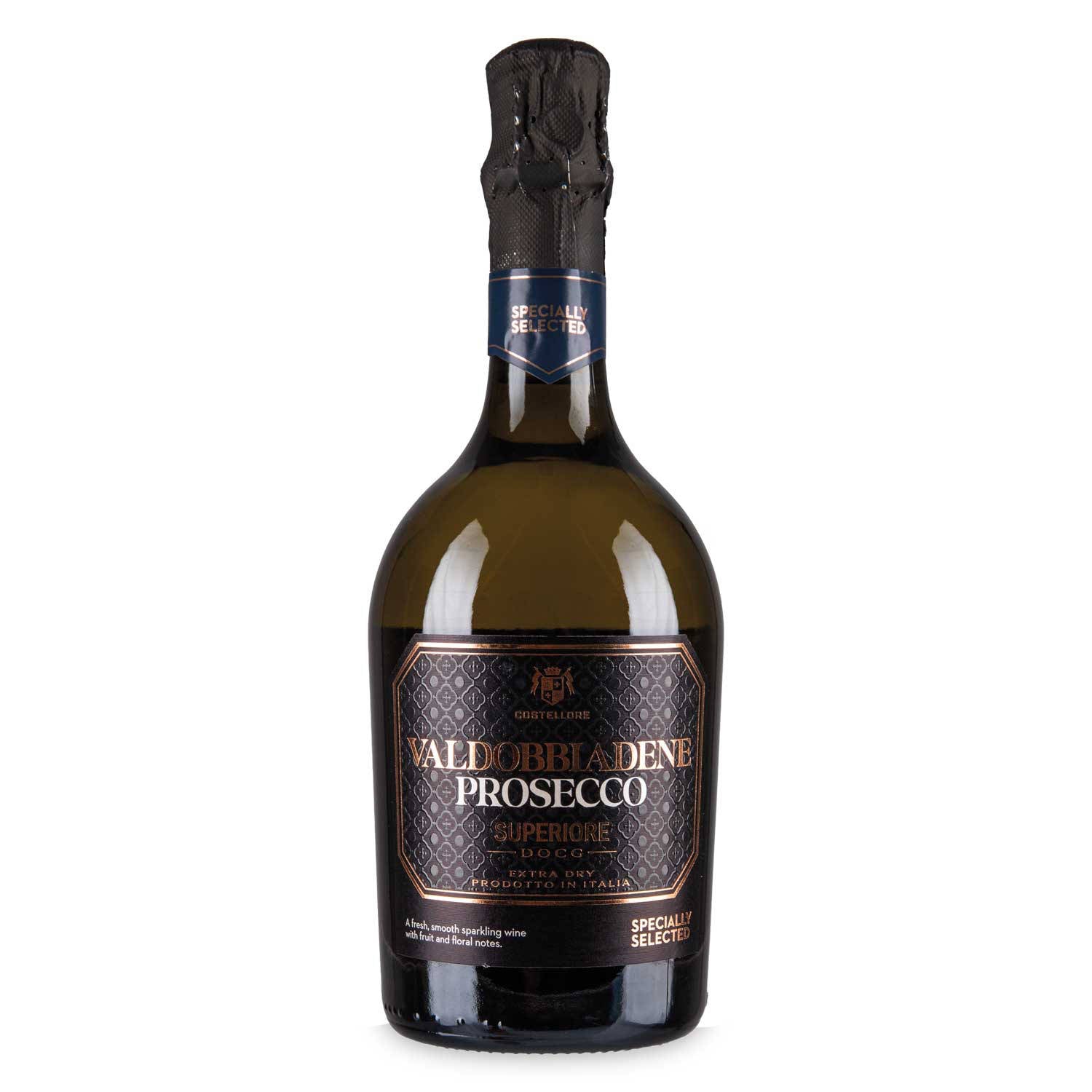 Prosecco Spumante DOCG Valdobbiadene sparkling wine (British brand)