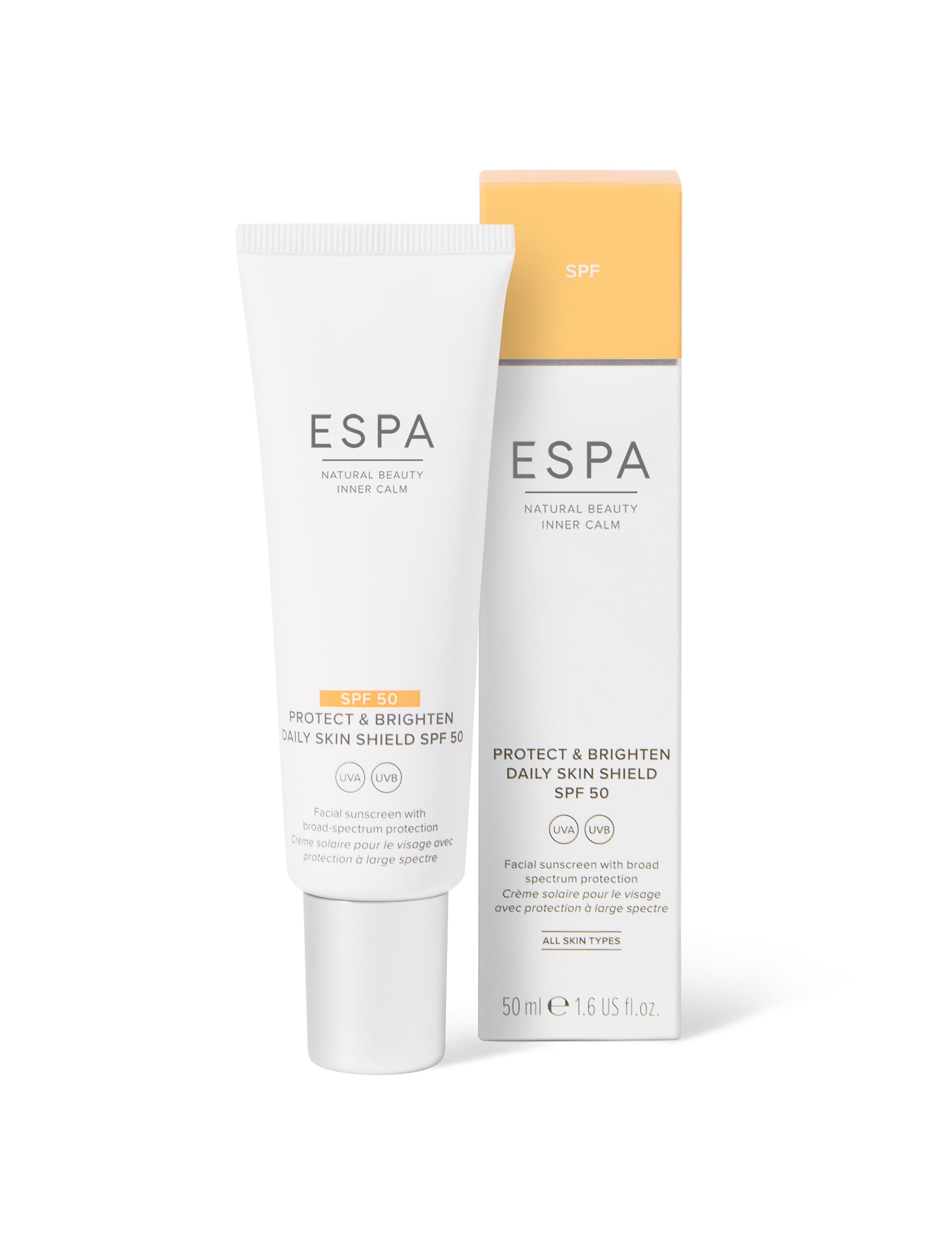 ESPA Protect & Brighten SPF 50 50ml, imported from the UK
