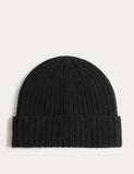 Pure Cashmere Knitted Beanie Hat