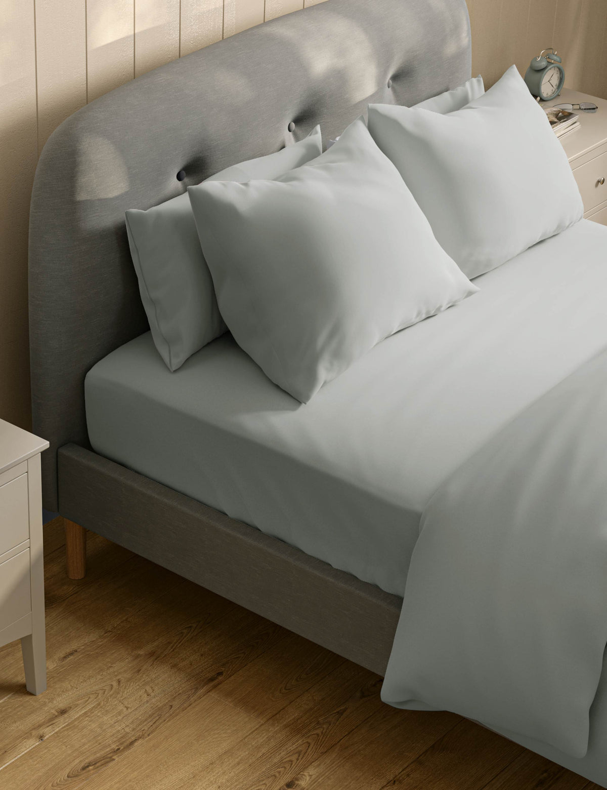 Pure cotton deep fitted sheet, imported from the UK