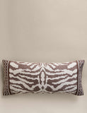 Pure cotton embroidered abstract bolster cushion - British product