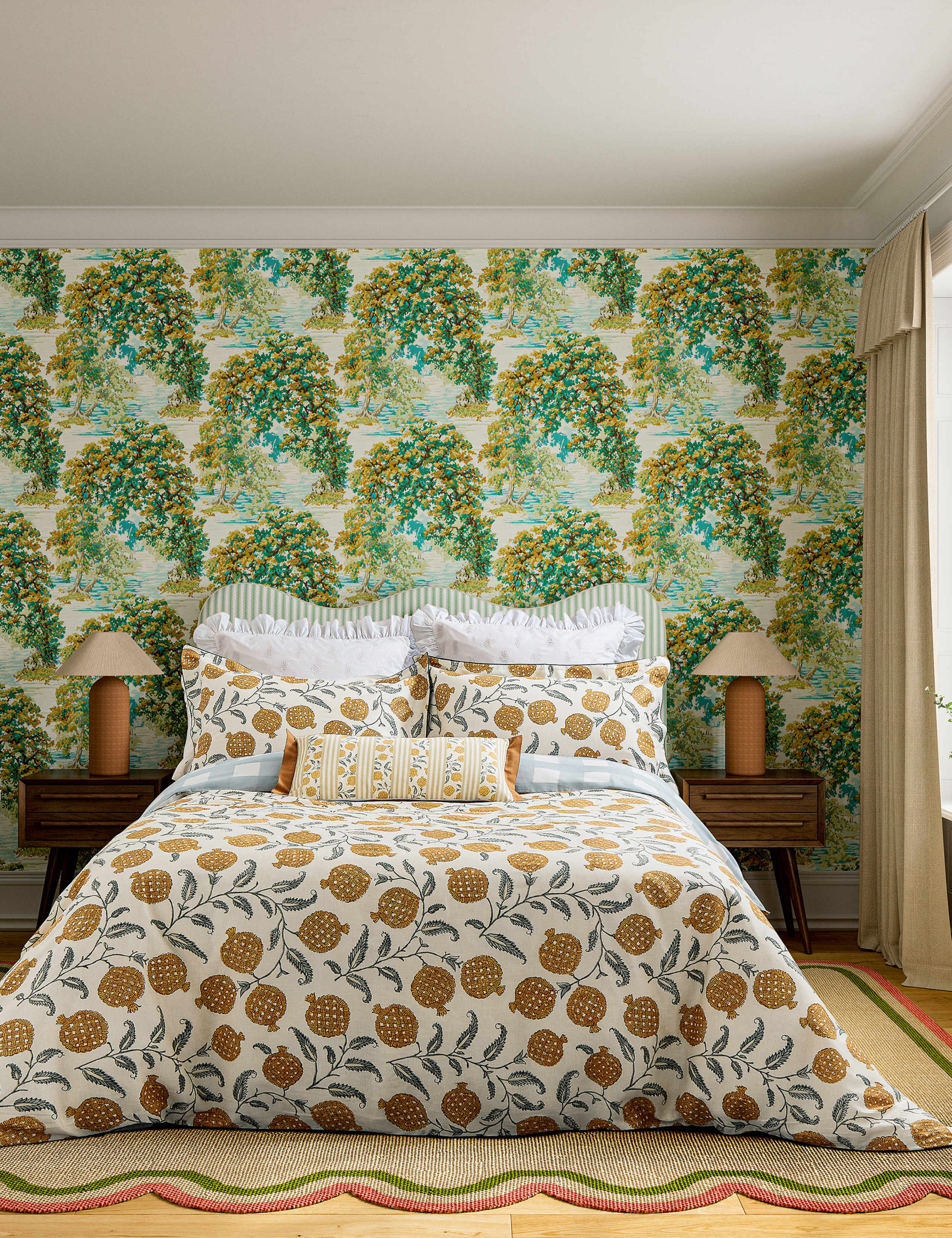 Sanderson Annar print cushion 30x60cm (British brand)