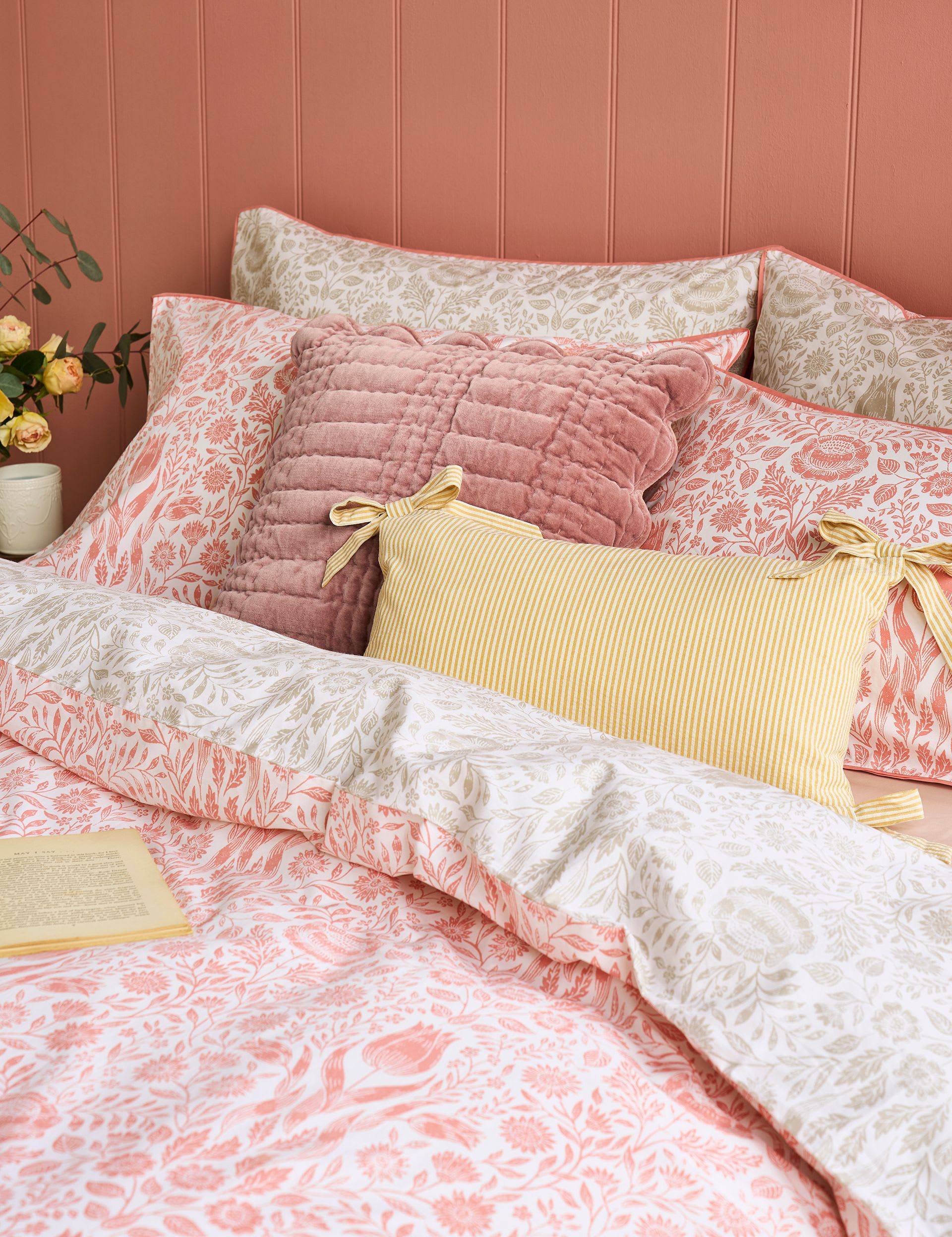 Laura Ashley pure cotton Ashstead Damask bedding set, UK version