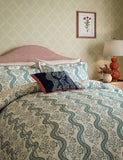 Sanderson pure cotton Aubrey bedding set floral trellis design, imported from the UK