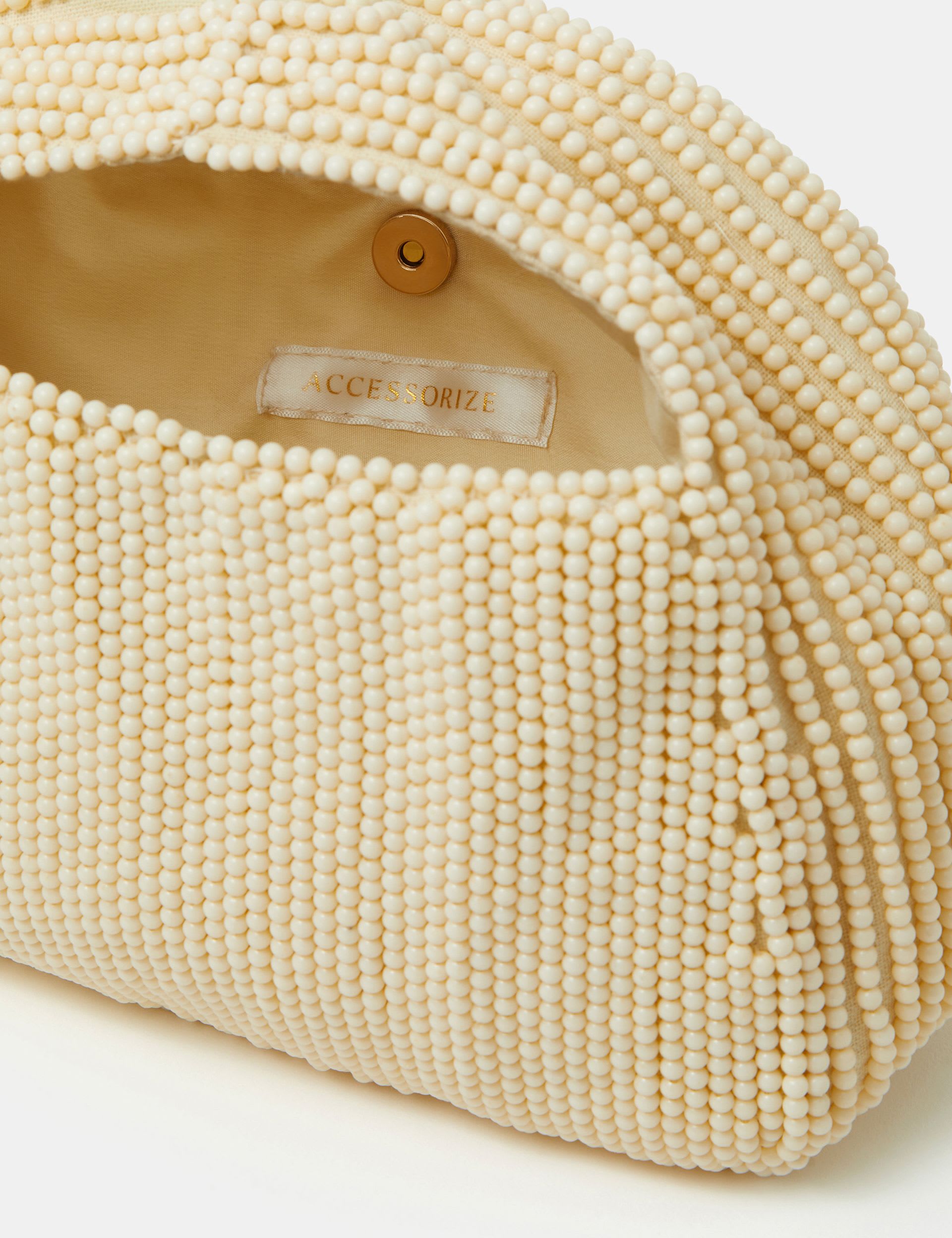 Accessorize pure cotton beaded grab bag (British brand)
