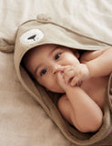 MORI pure cotton bear hooded baby towel, UK version