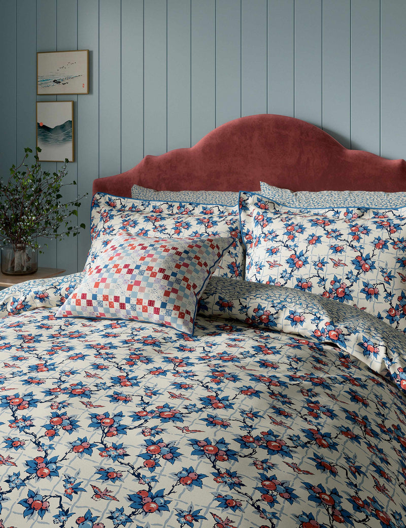 Land & Shore Berry Grove pure cotton bedding set - British product