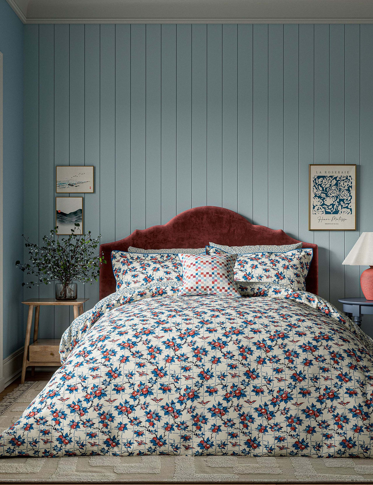 Land & Shore Berry Grove pure cotton bedding set - British product