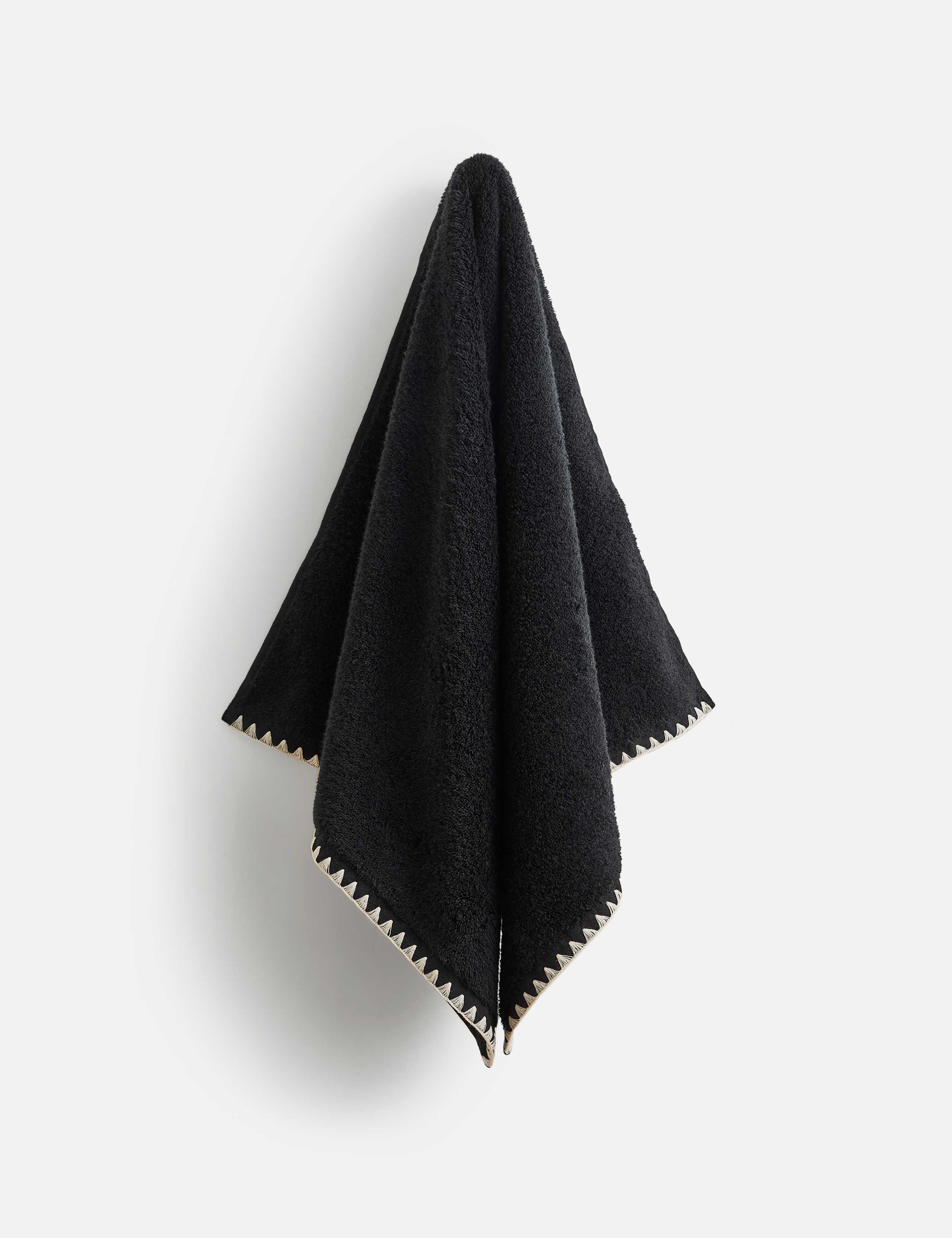 Pure Cotton Blanket Stitch Towel, imported from the UK