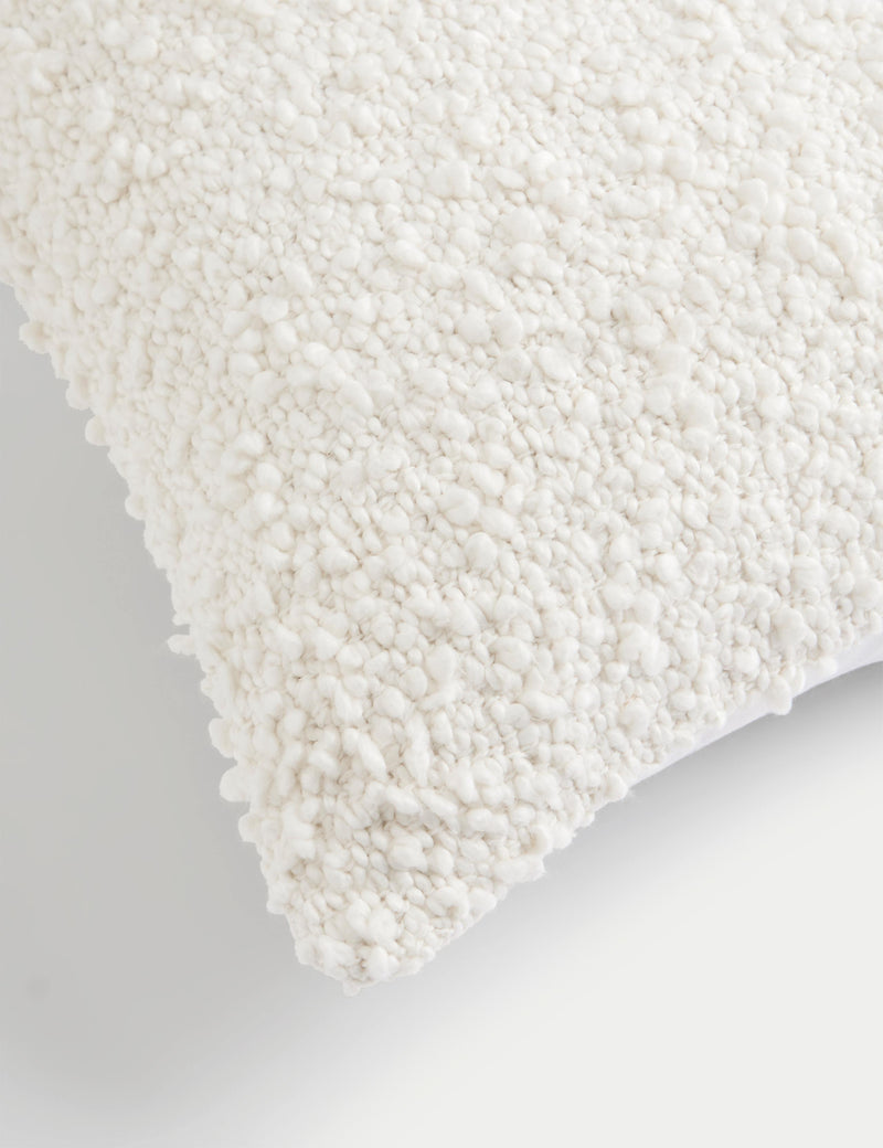 Boucle bolster cushion pure cotton 55cm, UK version