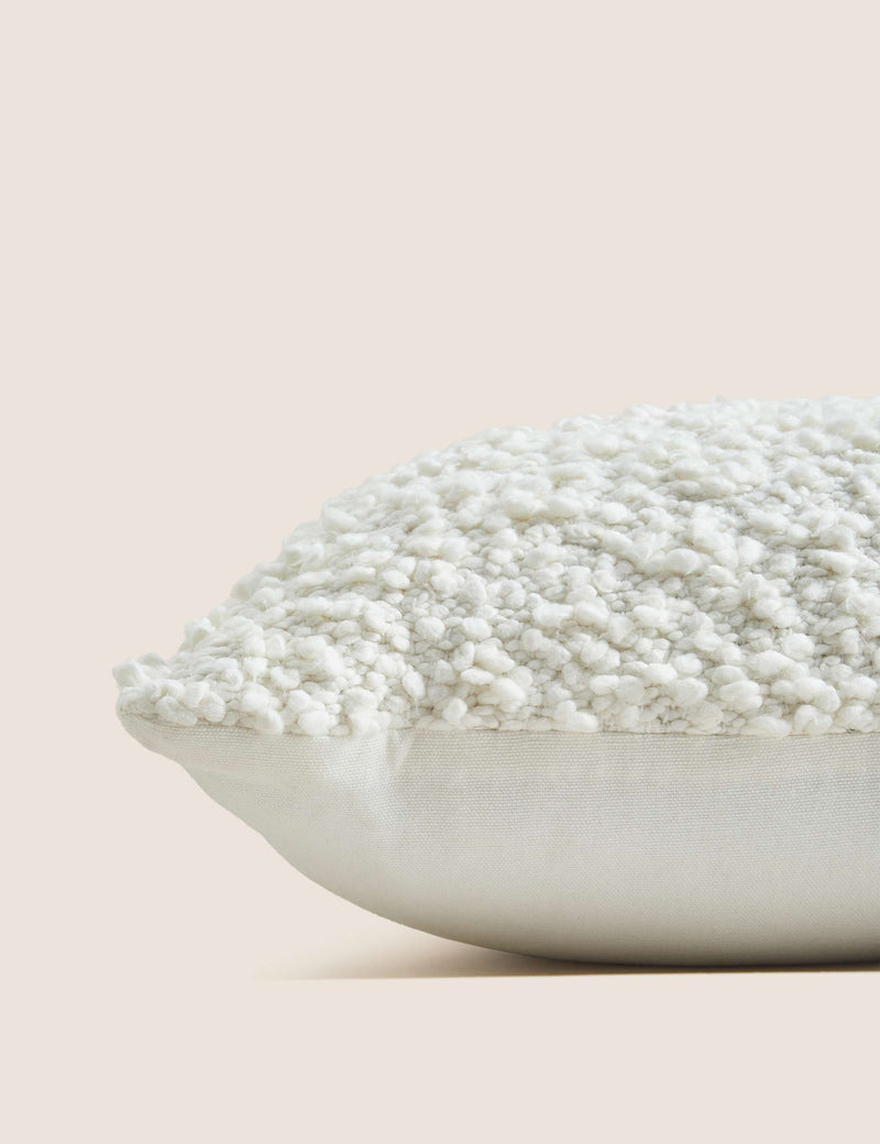 Cotton boucle cushion 45cm square (British brand)